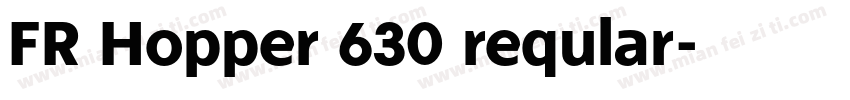 FR Hopper 630 reqular字体转换